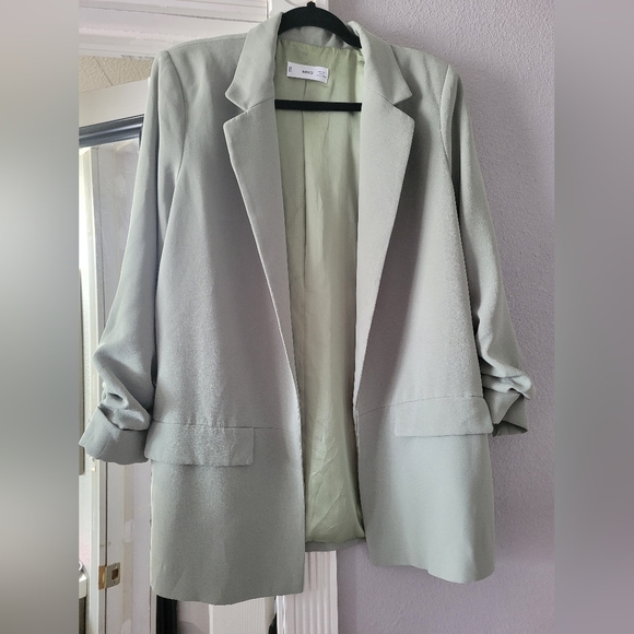 COPY - Mango Green Blazer L - Picture 5 of 11